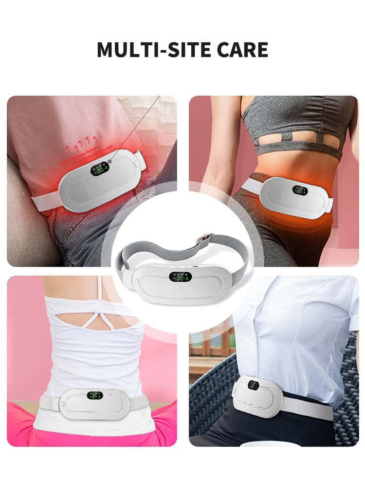 Cinturón de Masaje Abdominal con Calor – Alivio Rápido para Cólicos Menstruales y Dolor Lumbar