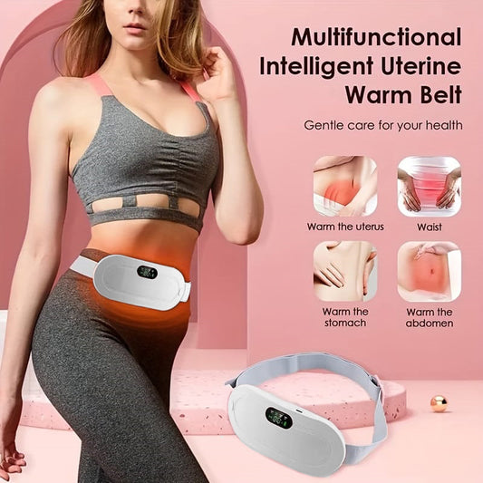 Cinturón de Masaje Abdominal con Calor – Alivio Rápido para Cólicos Menstruales y Dolor Lumbar
